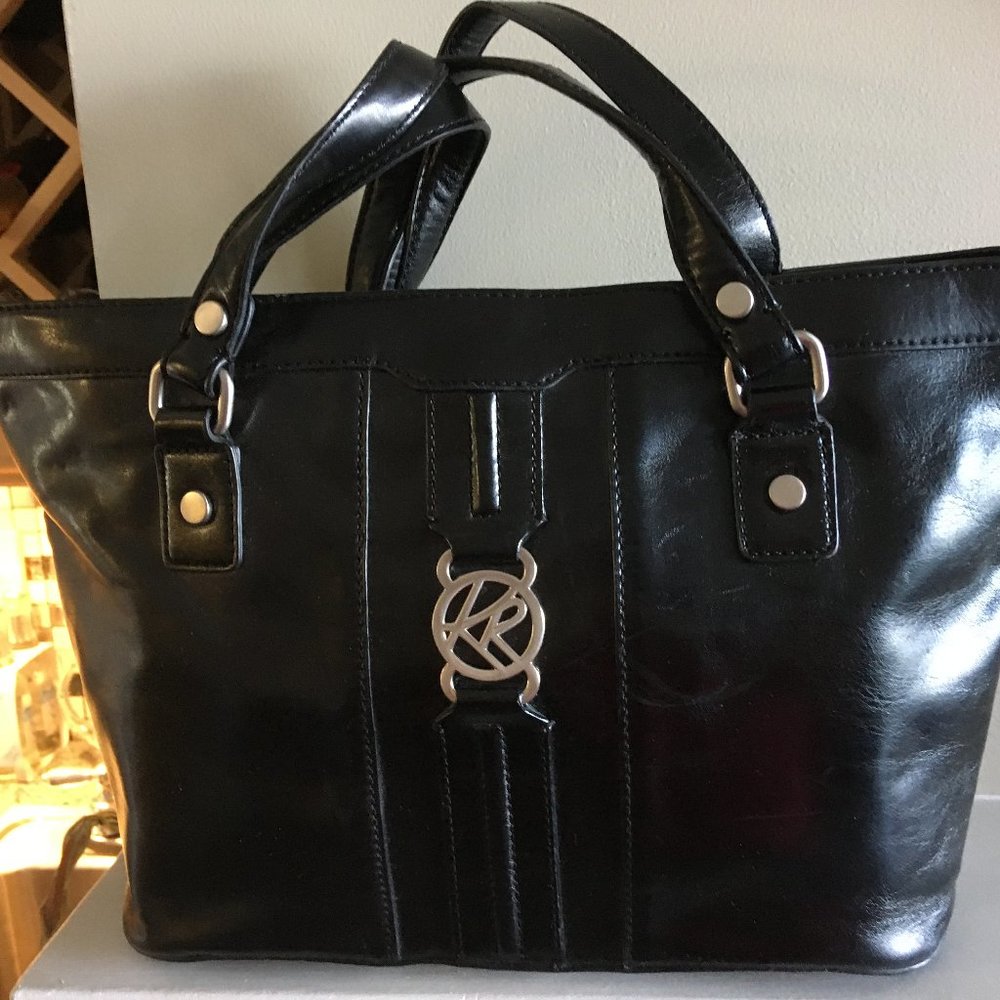 KIM ROGERS Black Purse - VGUC